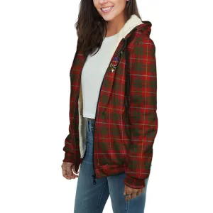 Bruce Tartan Sherpa Hoodie with Family Crest