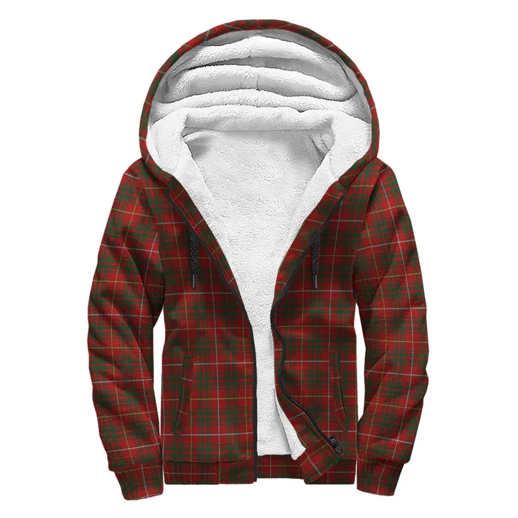 Bruce Tartan Sherpa Hoodie with Family Crest