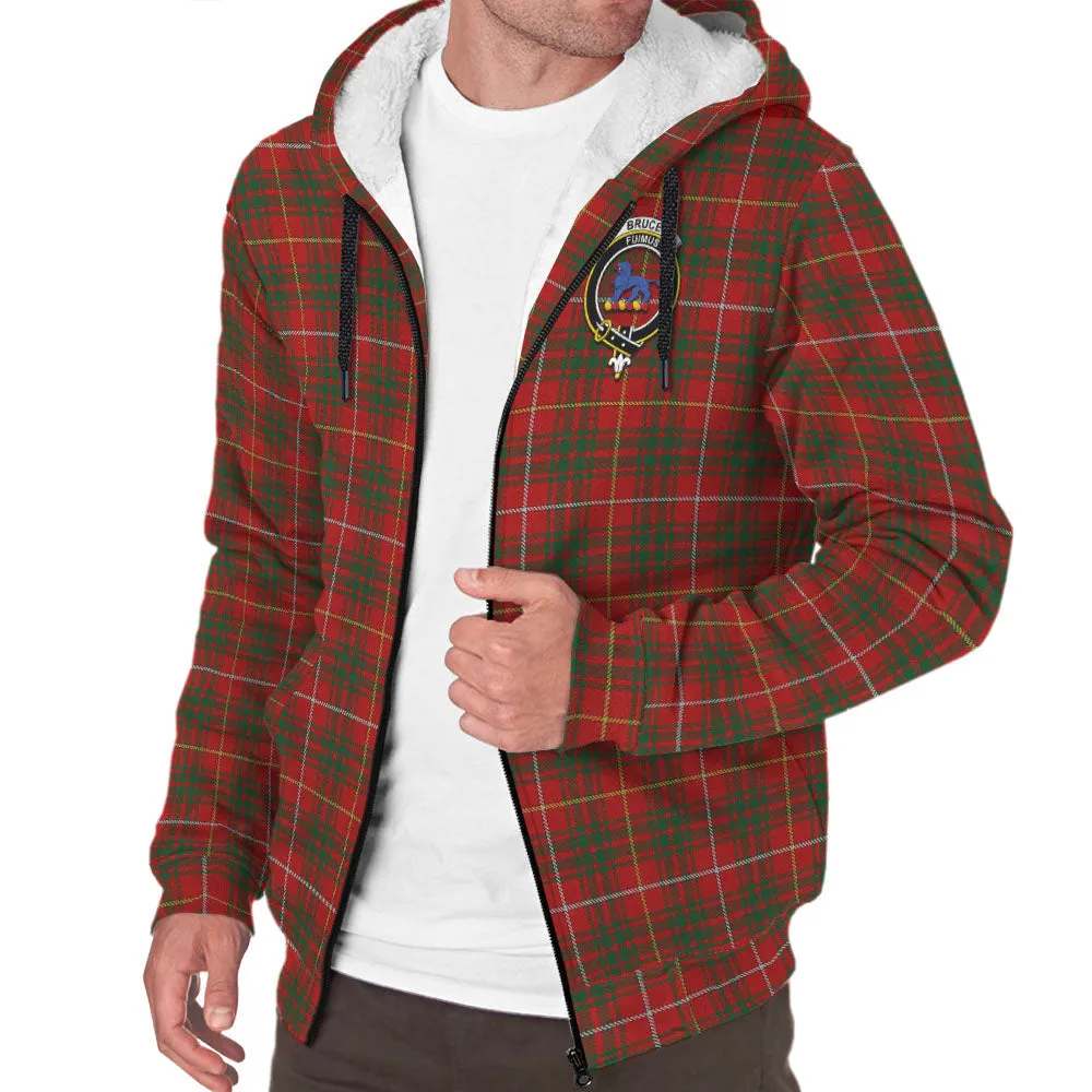 Bruce Tartan Sherpa Hoodie with Family Crest