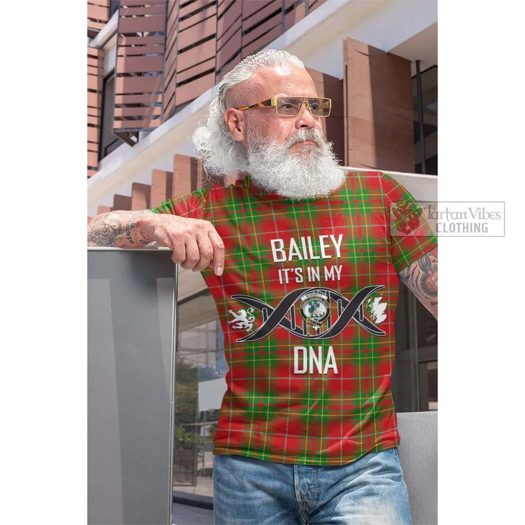 Burnett Tartan Cotton T-shirt with Family Crest DNA In Me Style