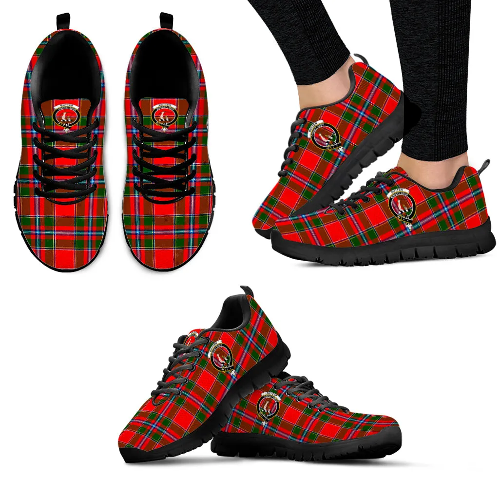 Butter Tartan Sneakers with Family Crest