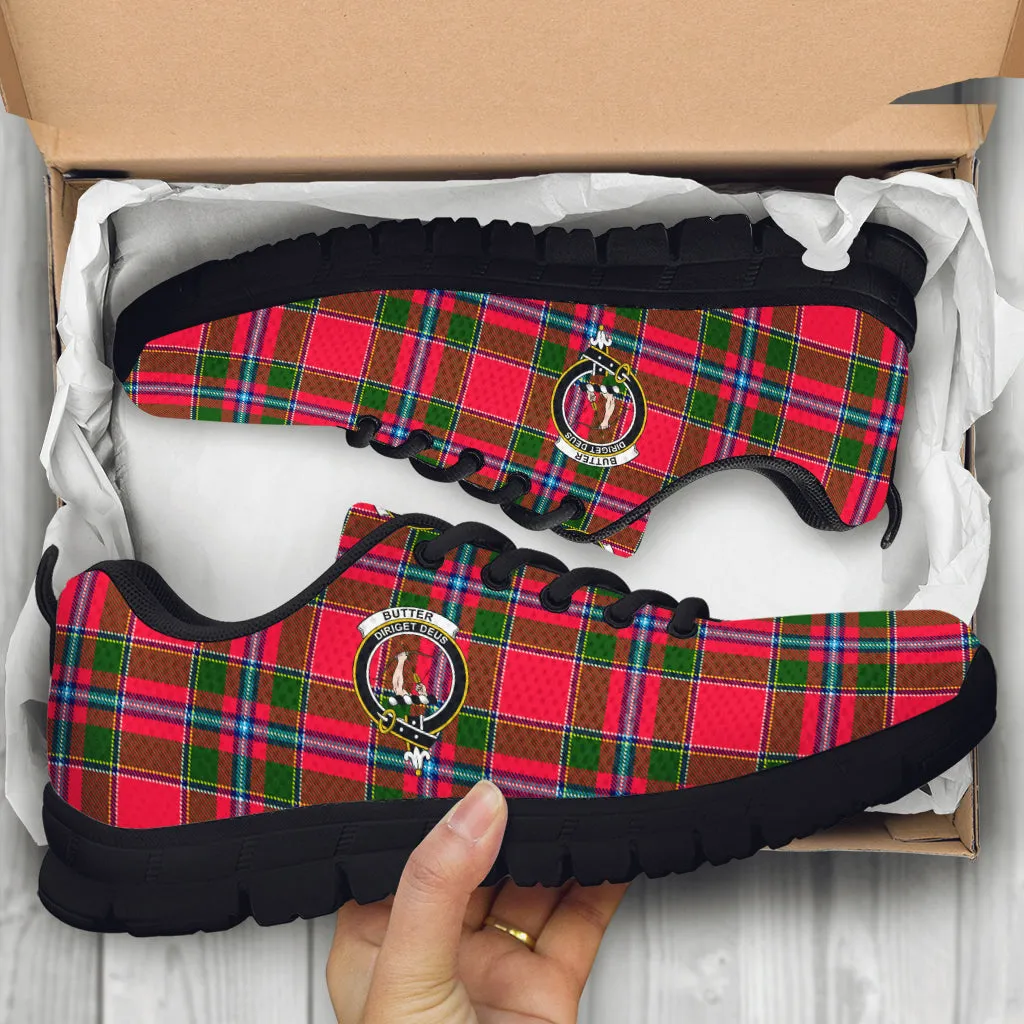 Butter Tartan Sneakers with Family Crest