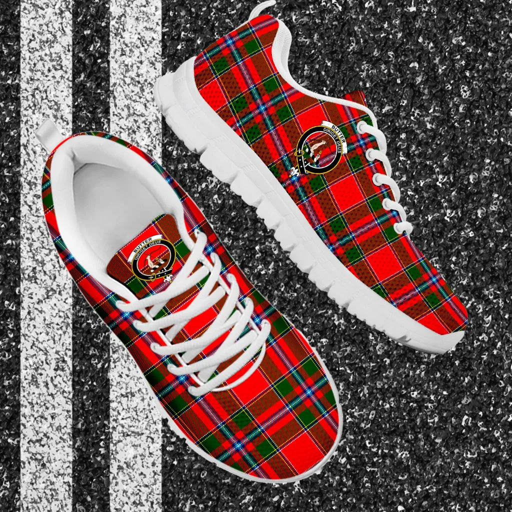 Butter Tartan Sneakers with Family Crest