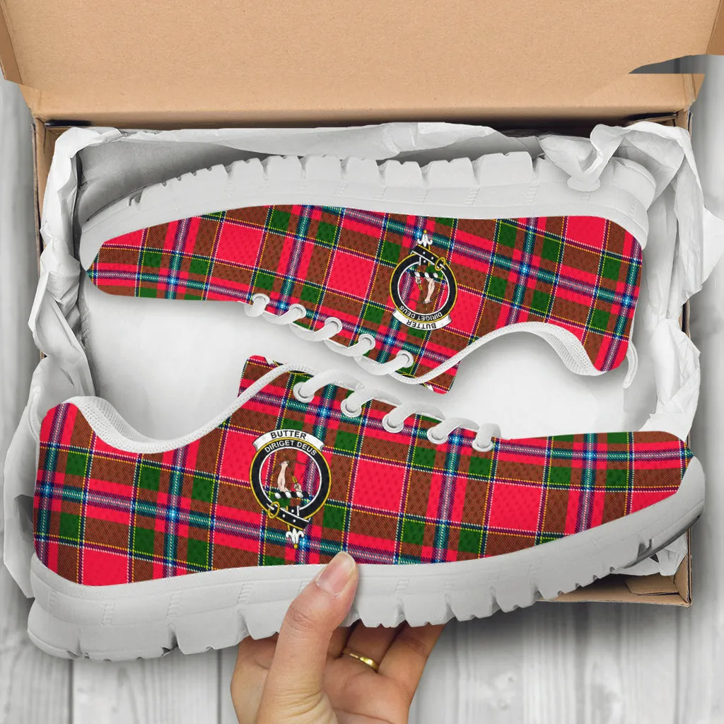 Butter Tartan Sneakers with Family Crest