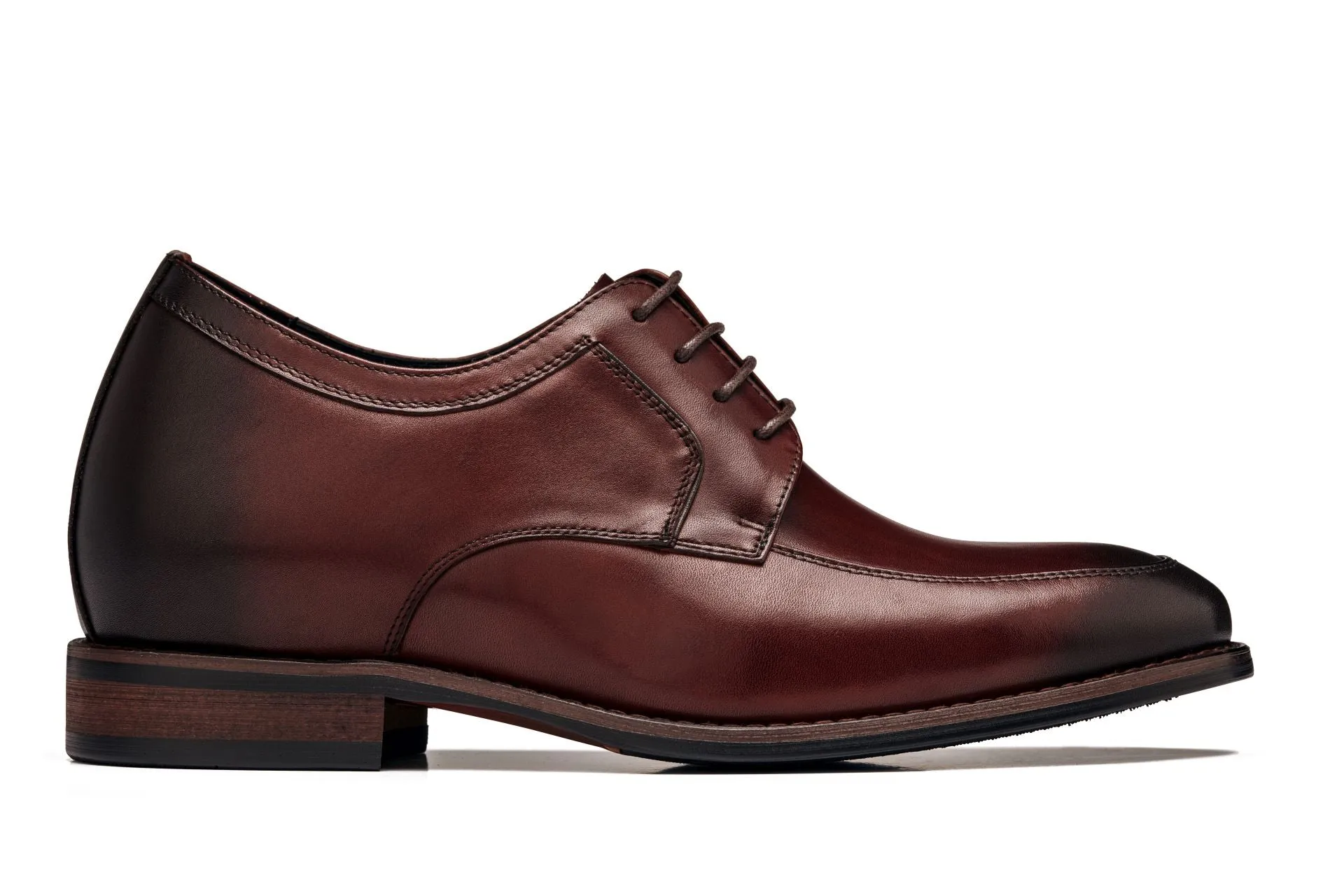 CALTO - Y7427 - 2.8 Inches Taller (Rust Brown) - Dress Oxford