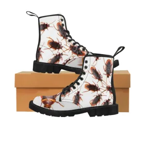 Canvas Boots AL BLUE DESIGNED ART DAMN ROACHES