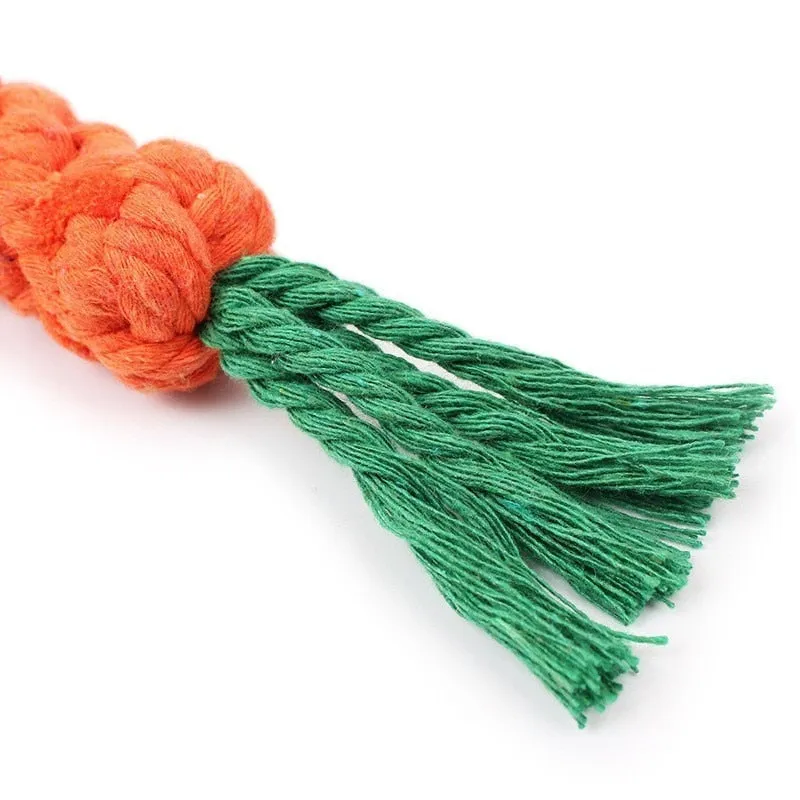 Carrot Shape Rope Puppy Chew Toys