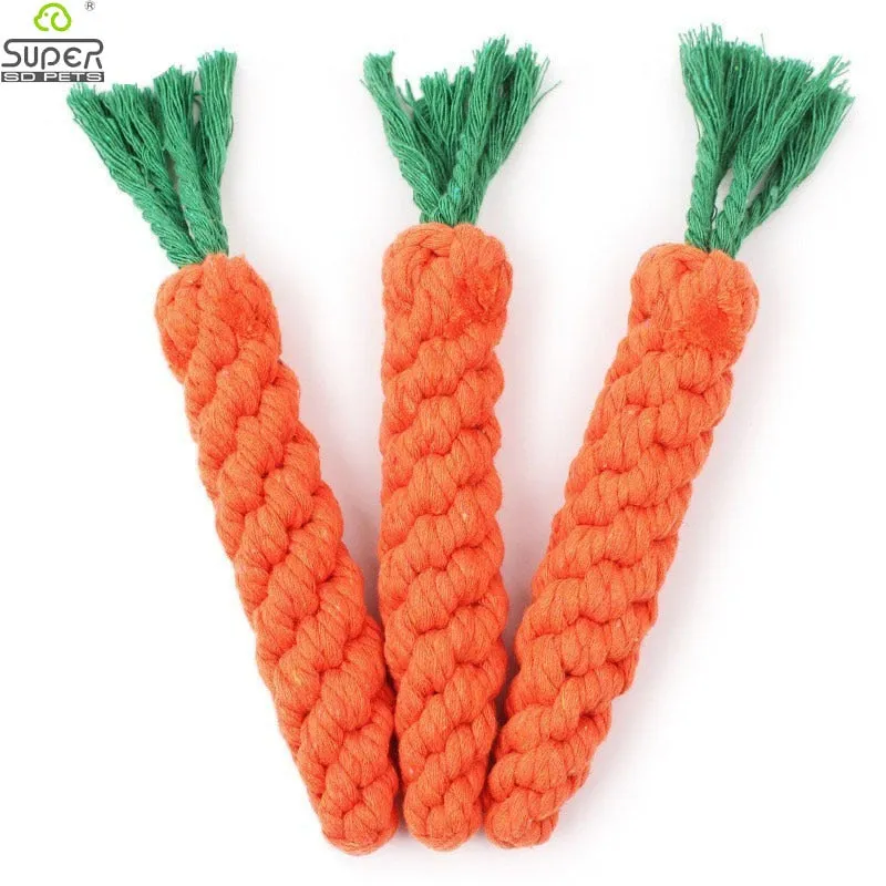 Carrot Shape Rope Puppy Chew Toys