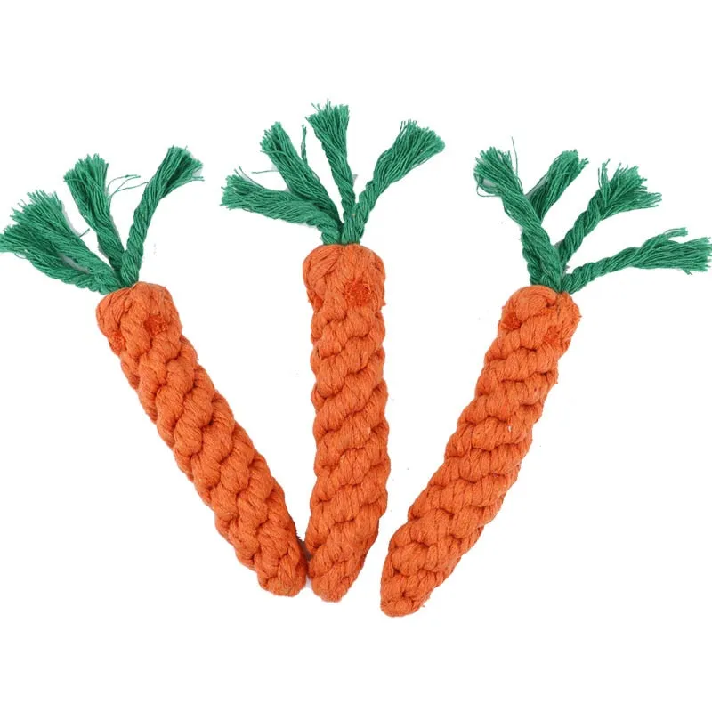 Carrot Shape Rope Puppy Chew Toys