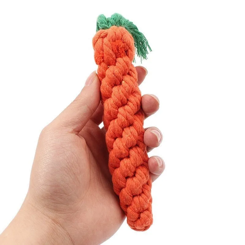 Carrot Shape Rope Puppy Chew Toys