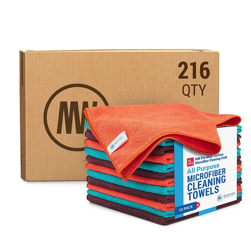 Case of 216 16”x16” MW Pro Multi-Surface Microfiber Towel