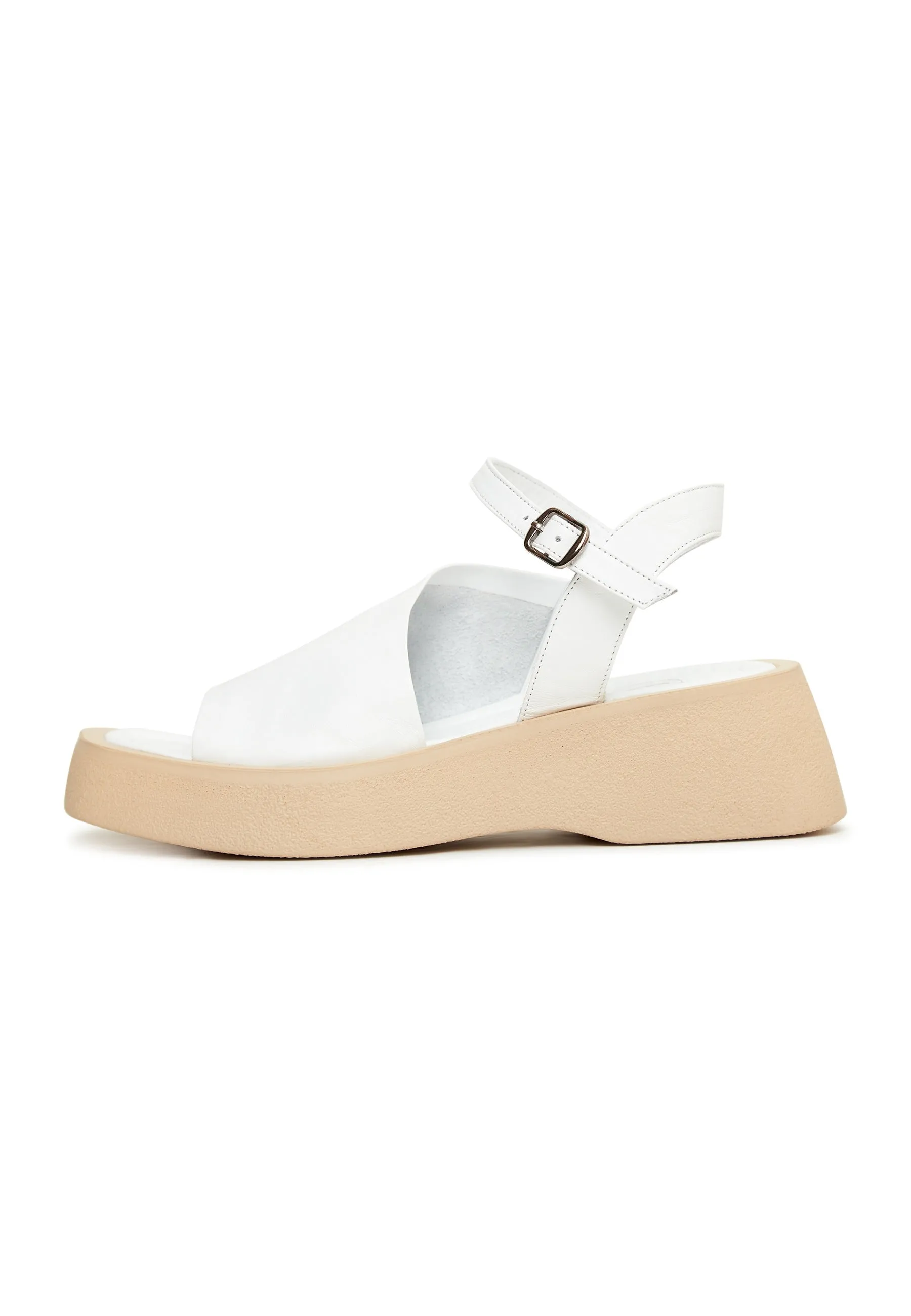 Casual Platform Sandals - White