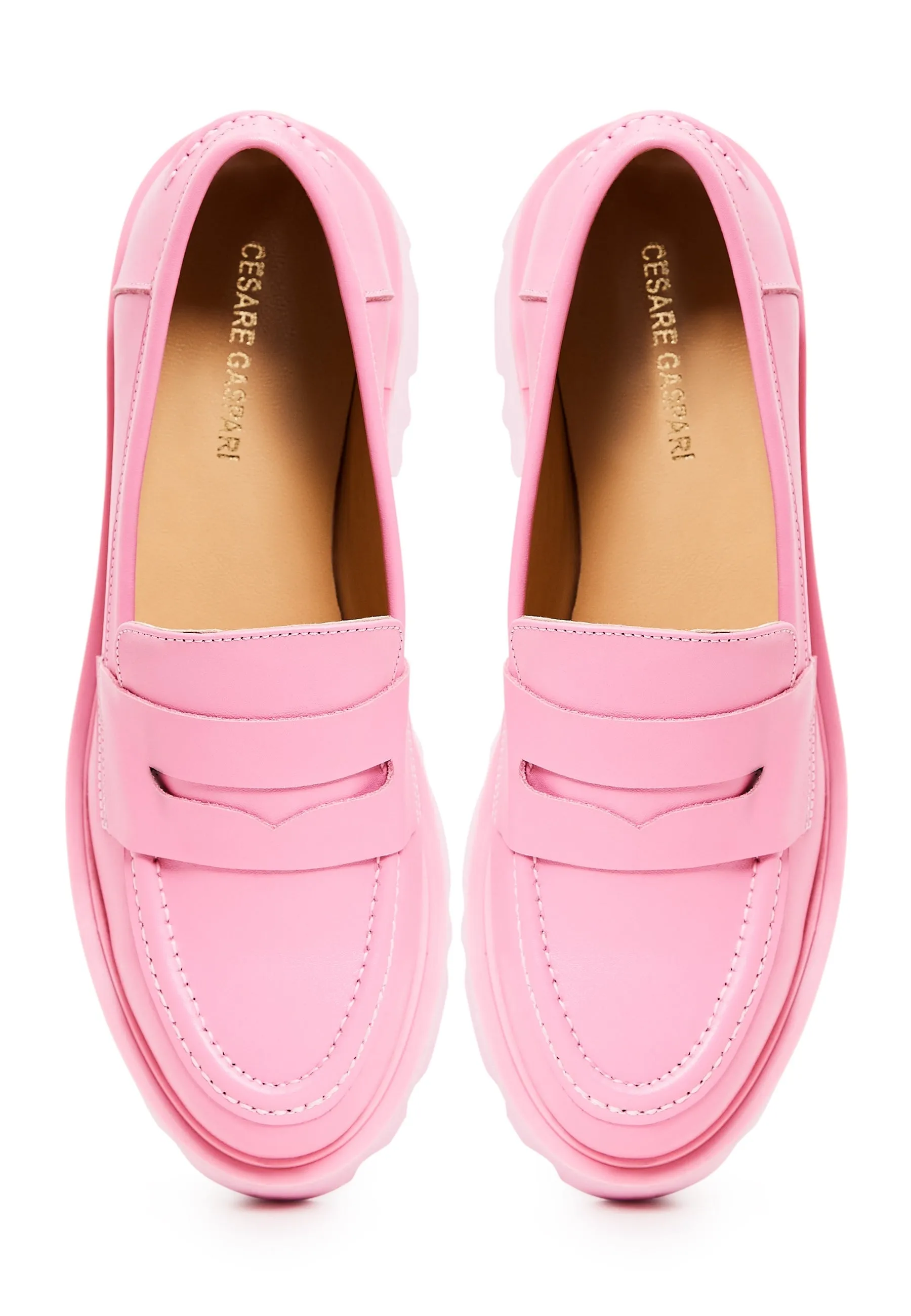 Chunky Platform Loafers - Pink