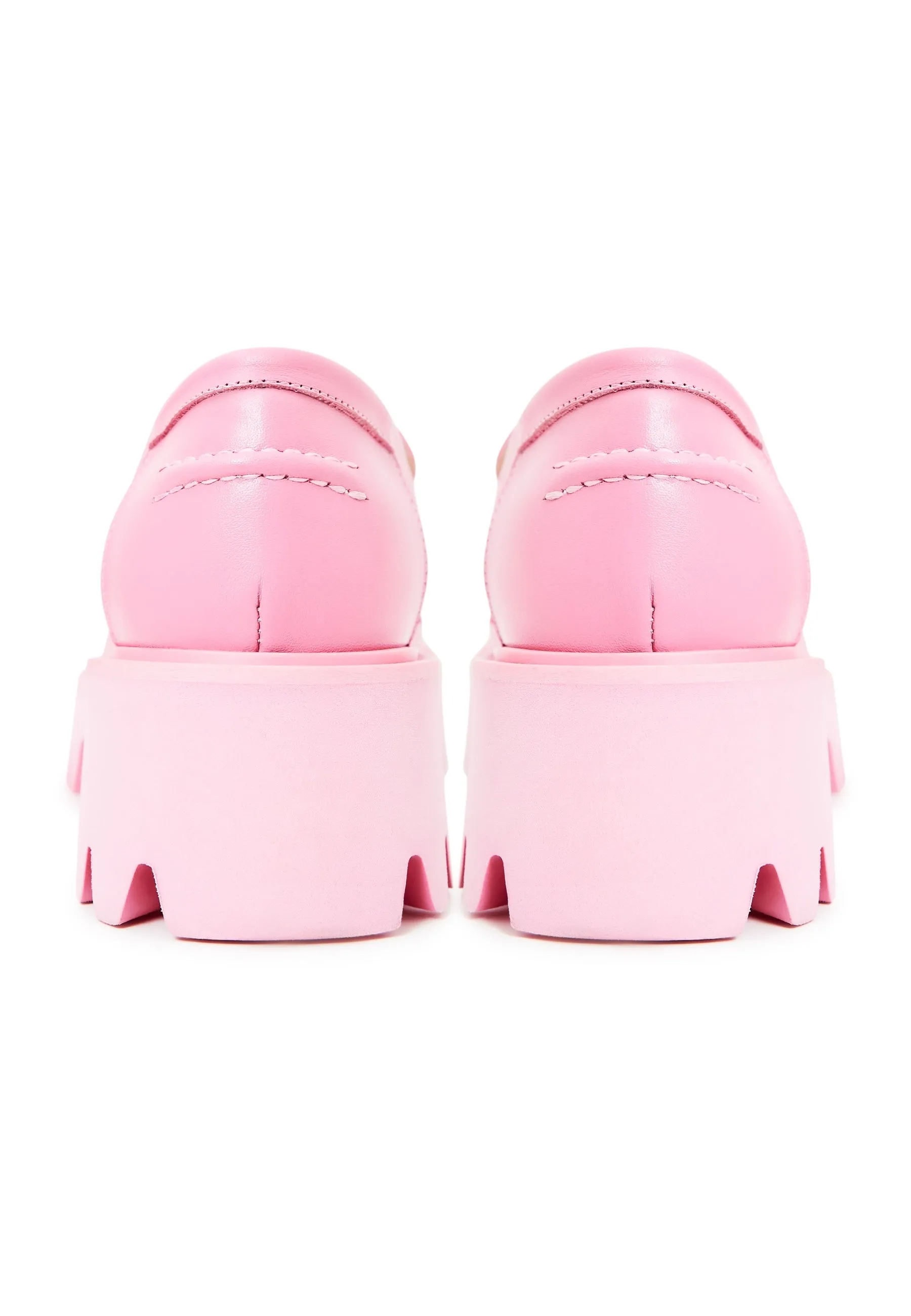 Chunky Platform Loafers - Pink