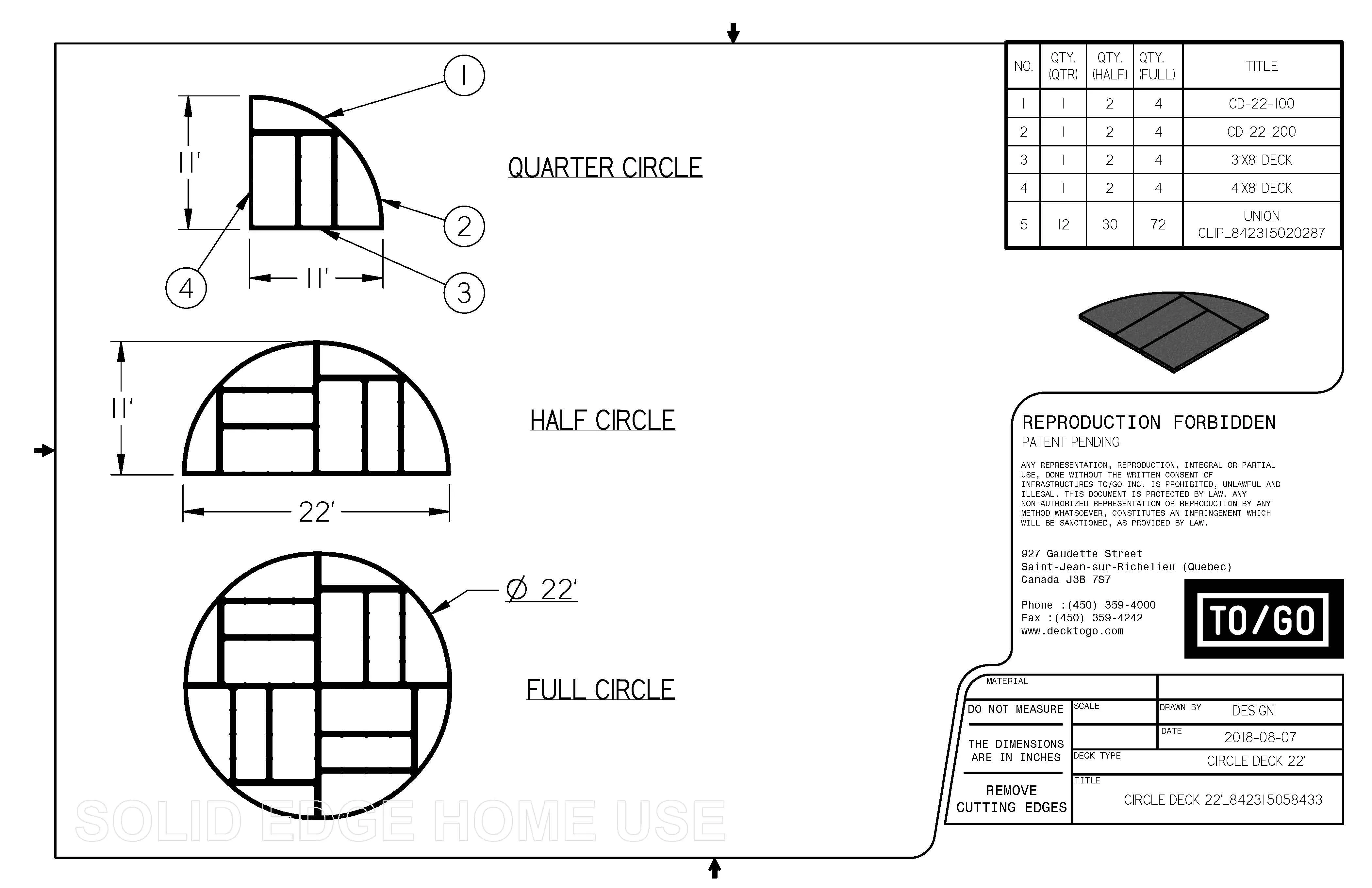 Circular Deck Kits