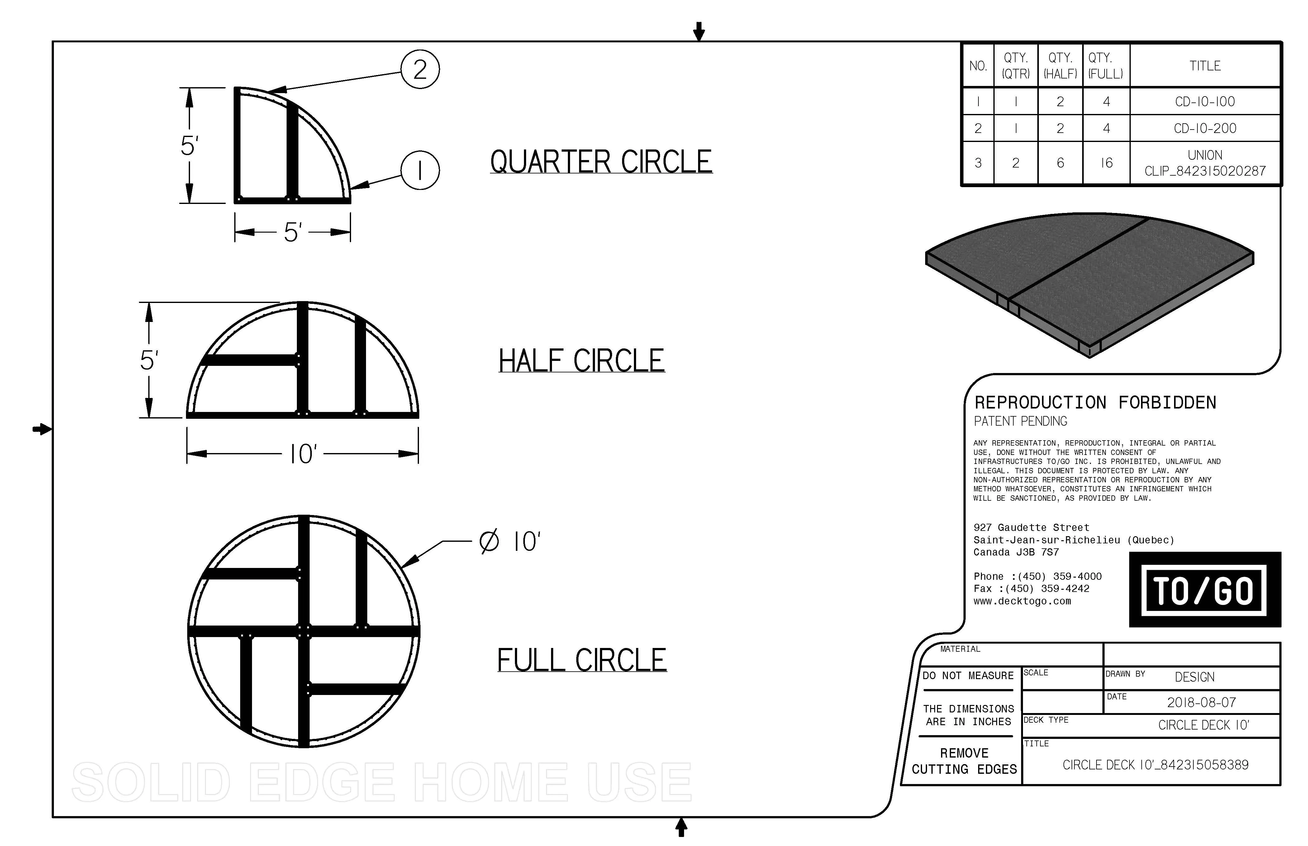 Circular Deck Kits