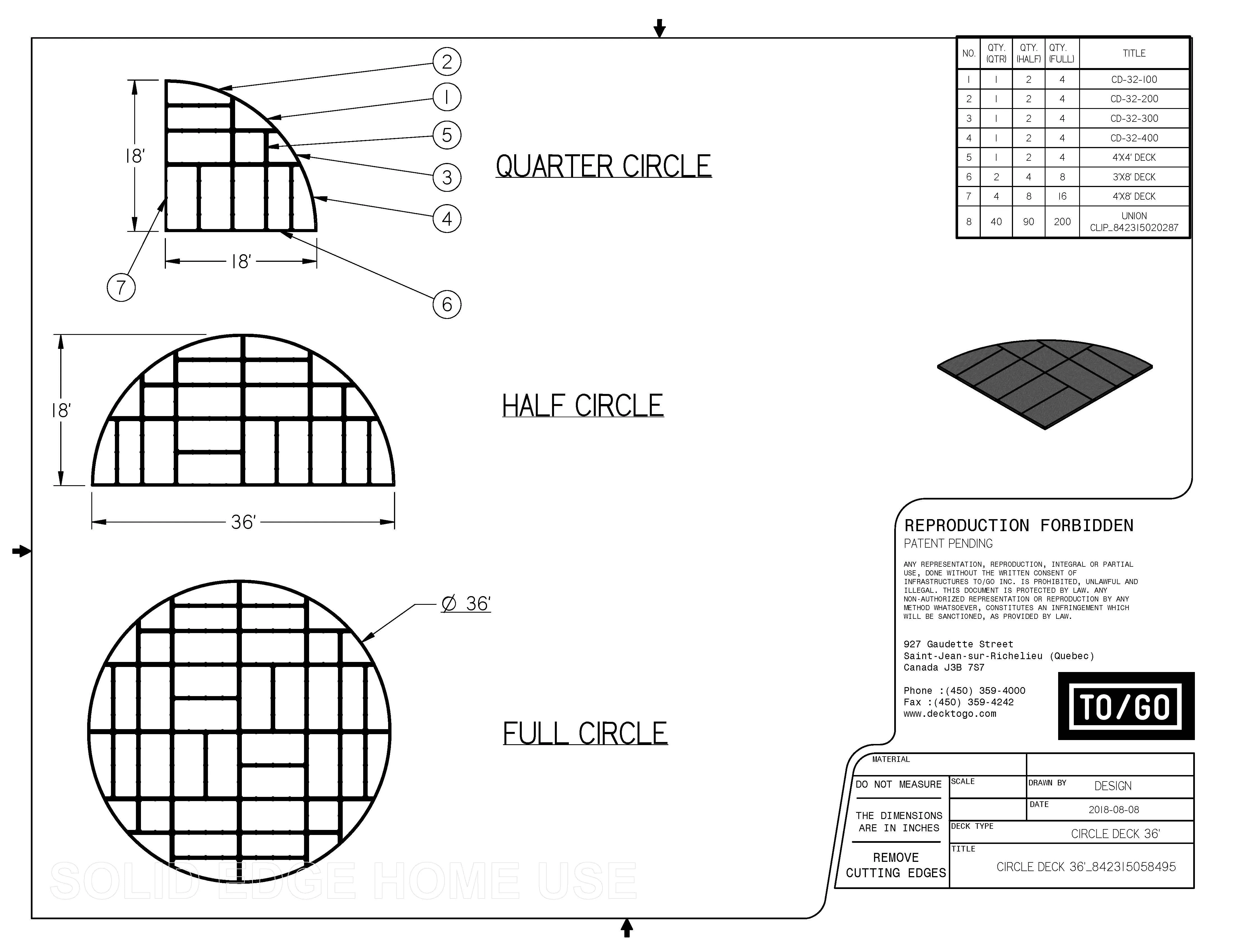 Circular Deck Kits