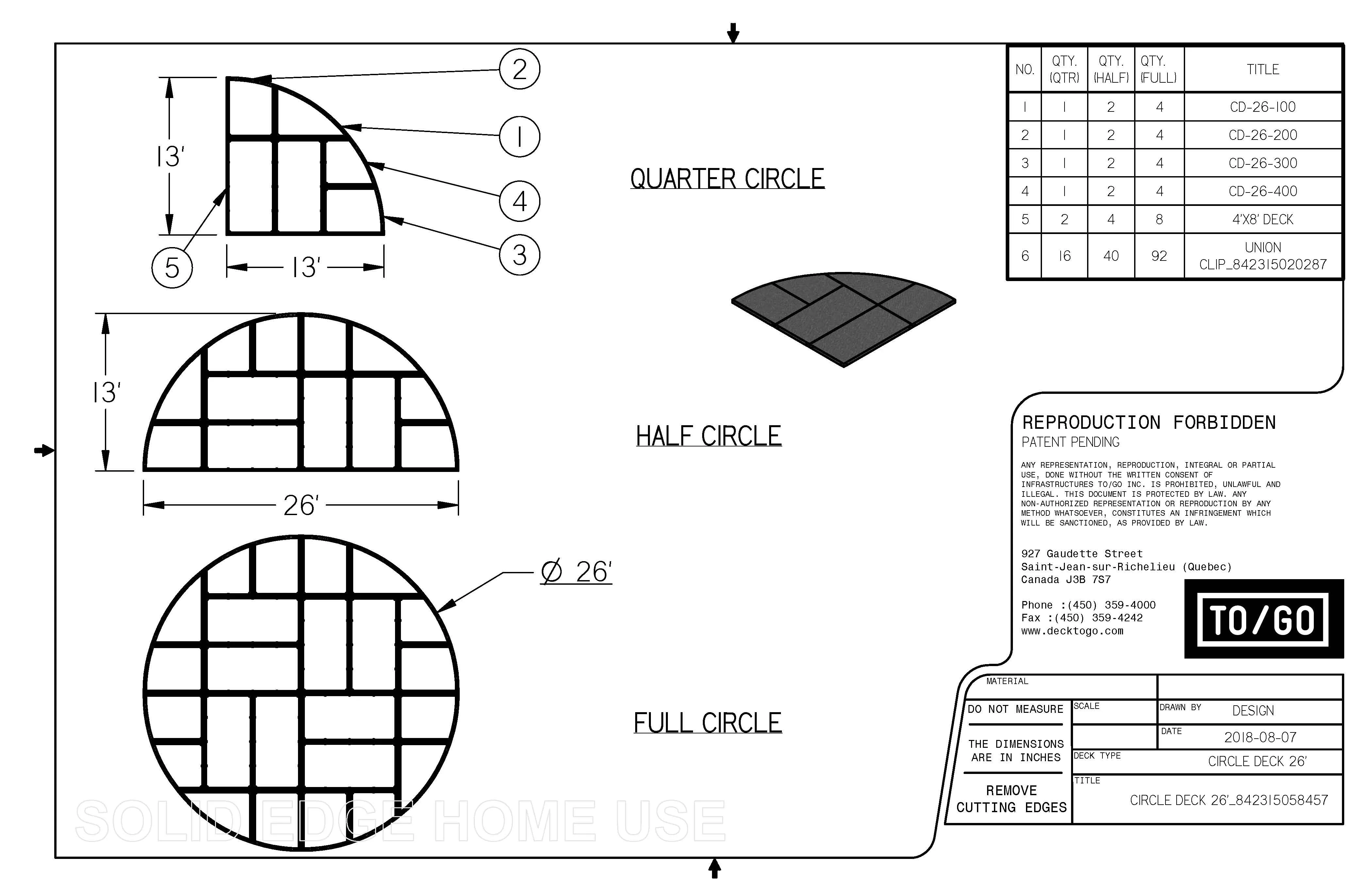 Circular Deck Kits