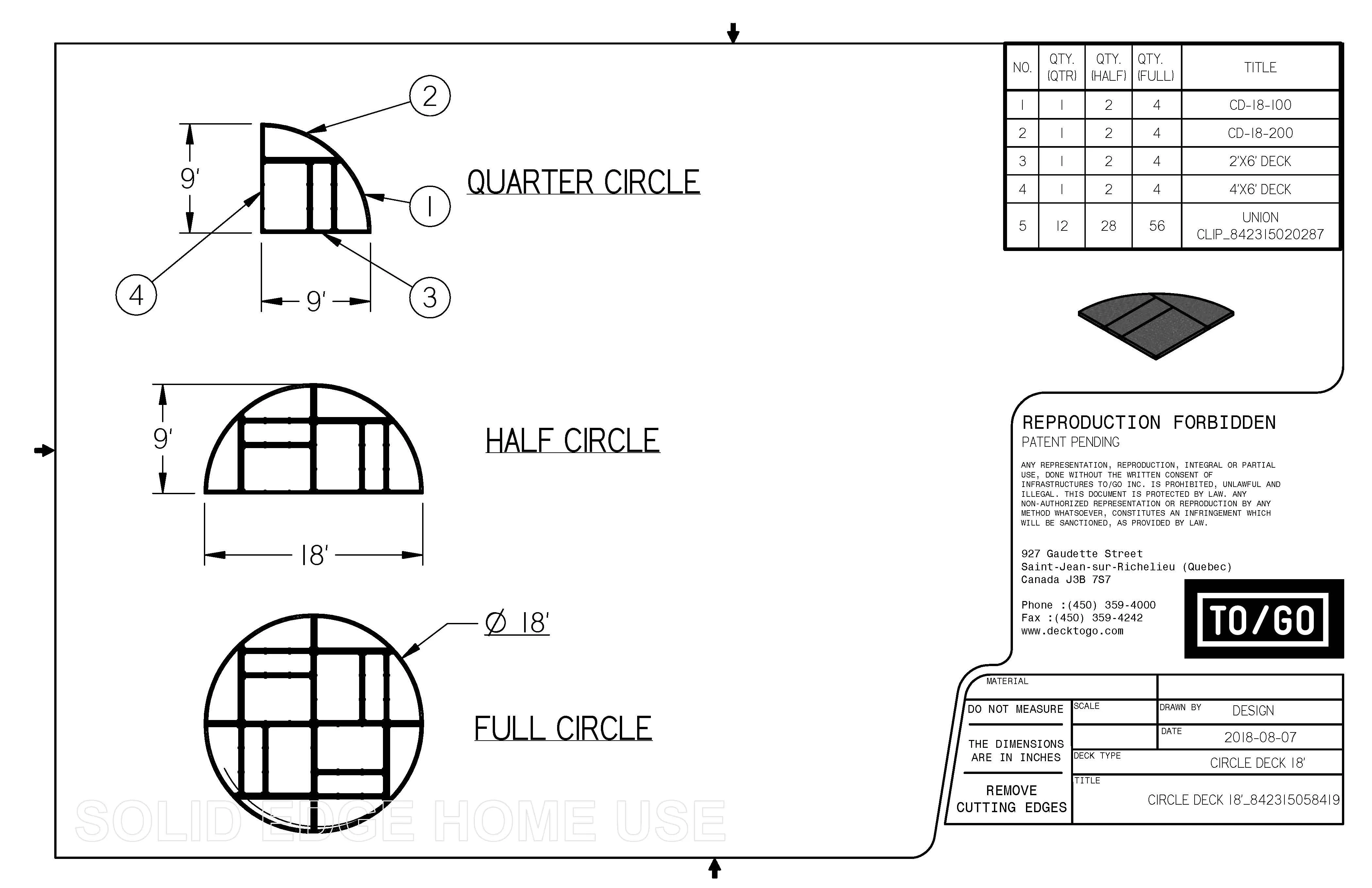 Circular Deck Kits