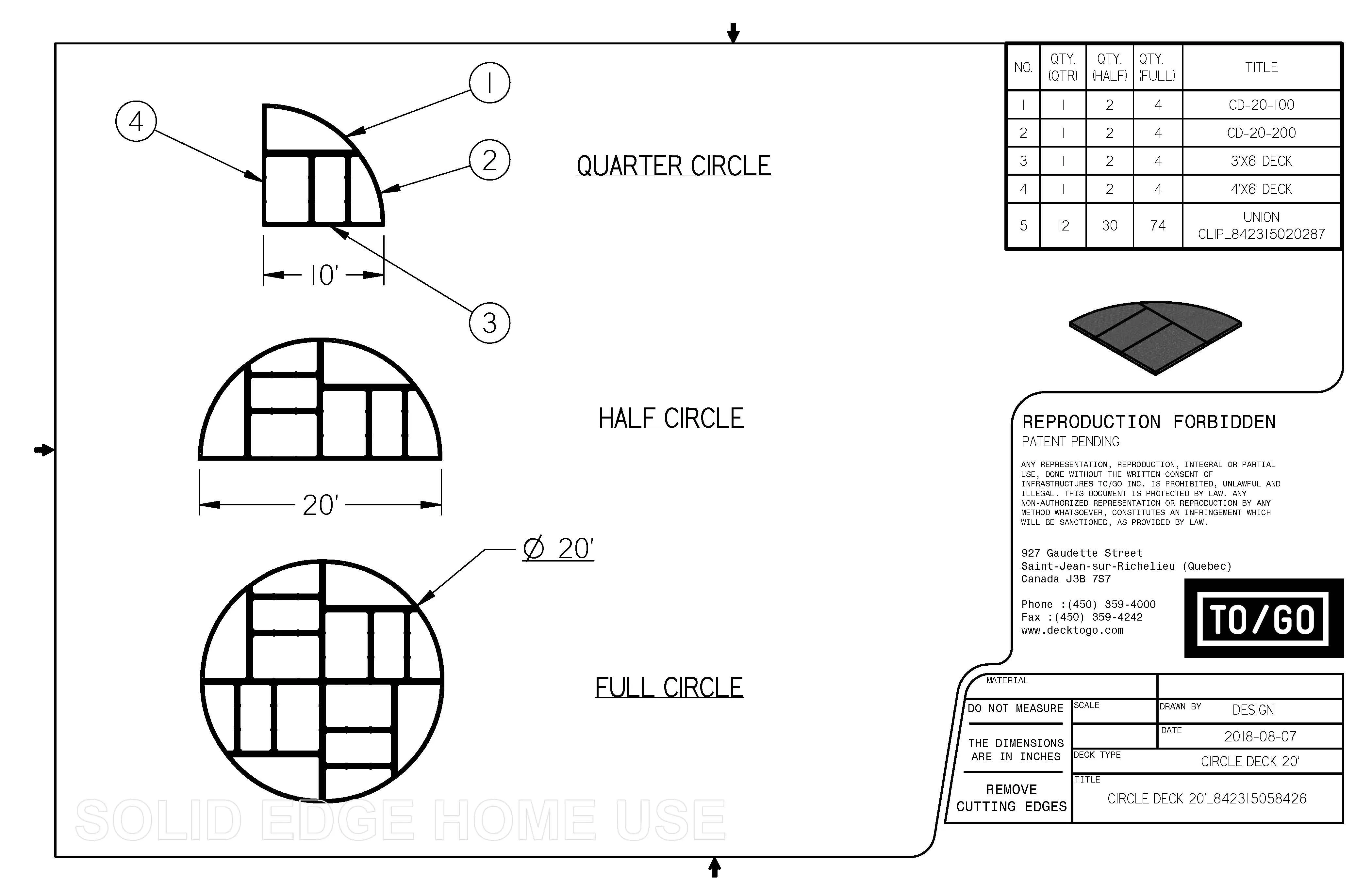 Circular Deck Kits