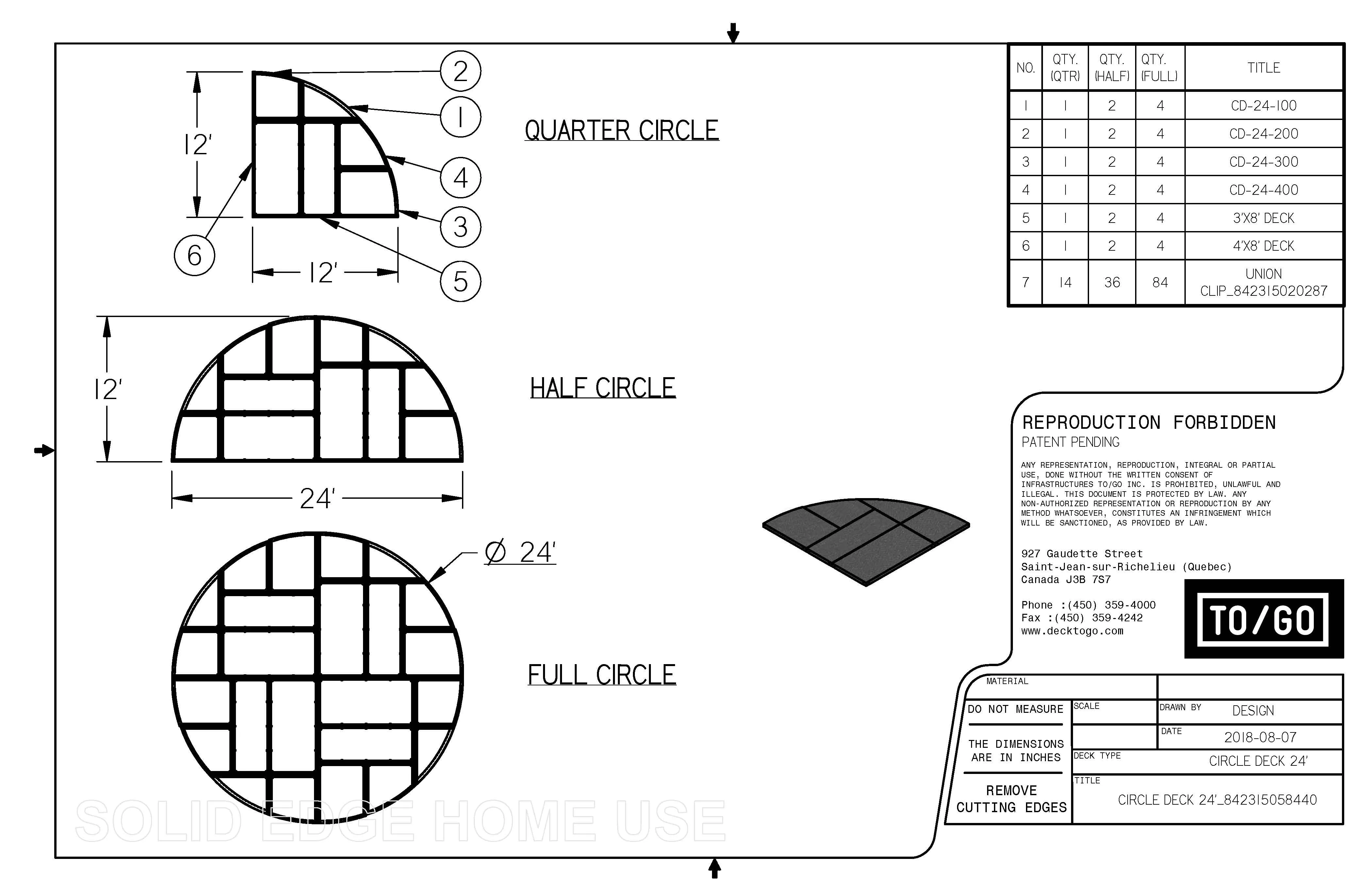 Circular Deck Kits