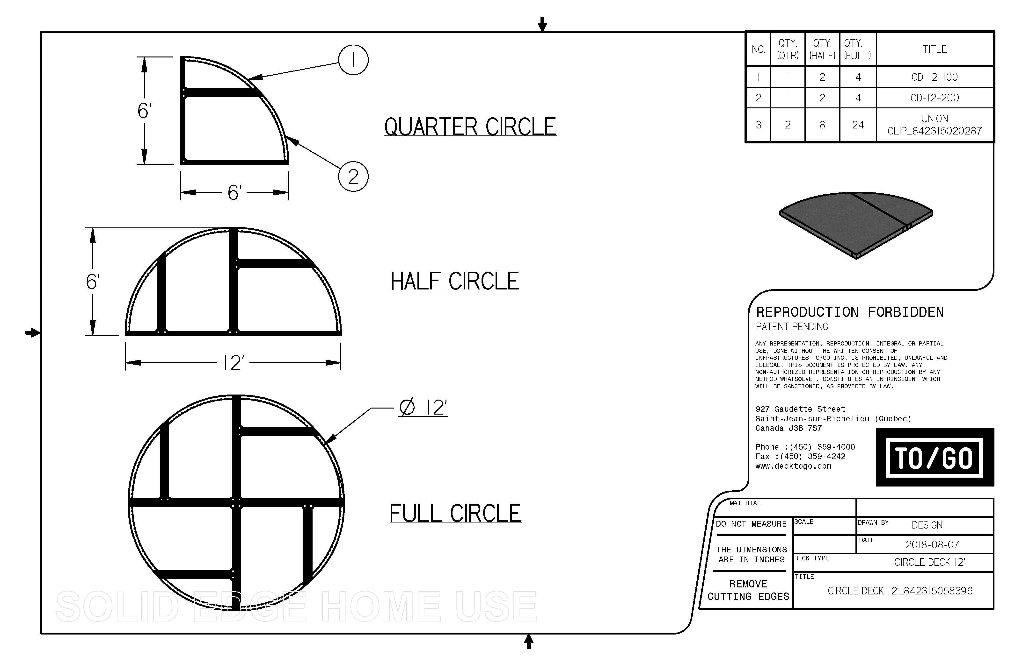 Circular Deck Kits