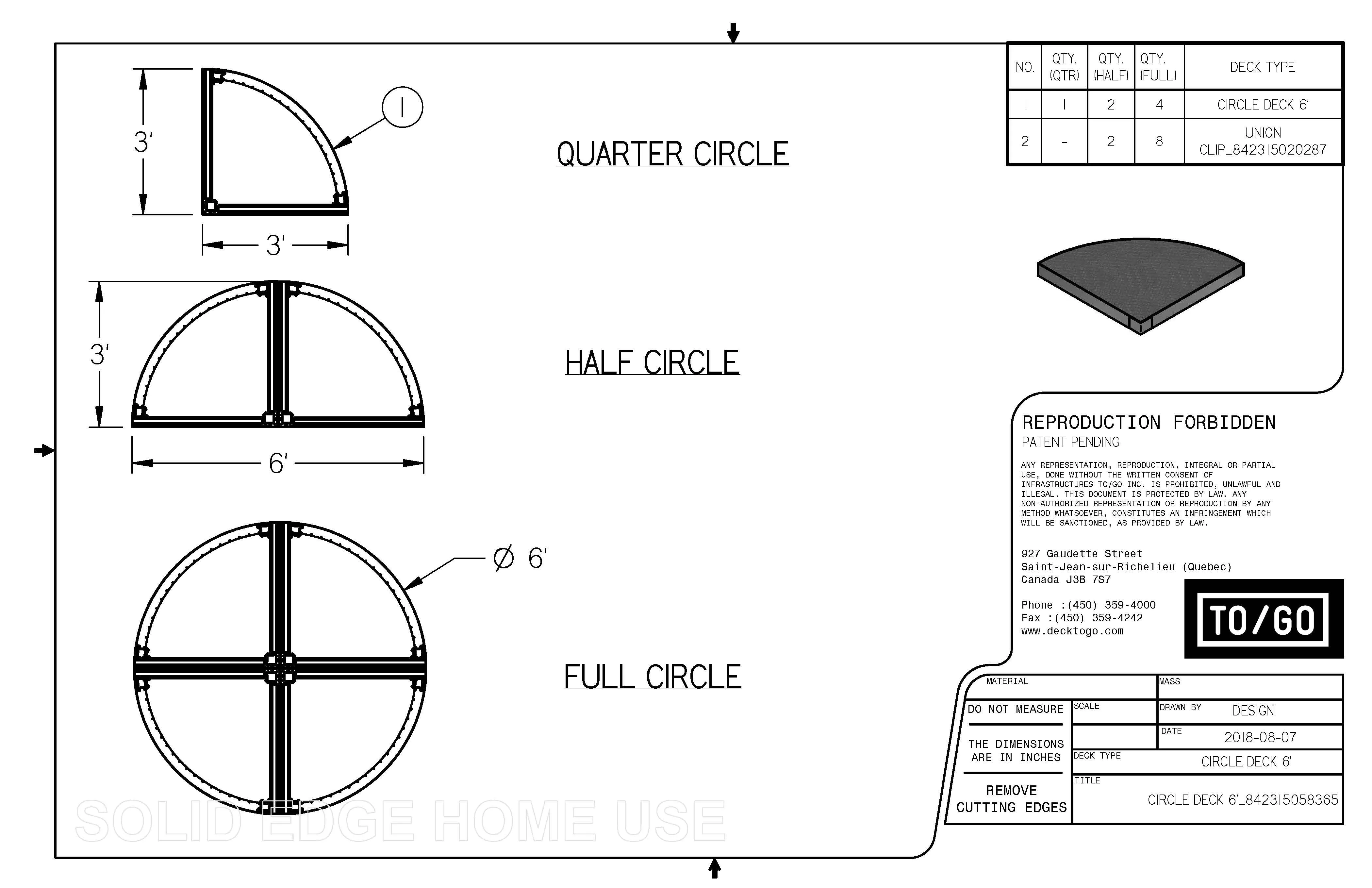 Circular Deck Kits