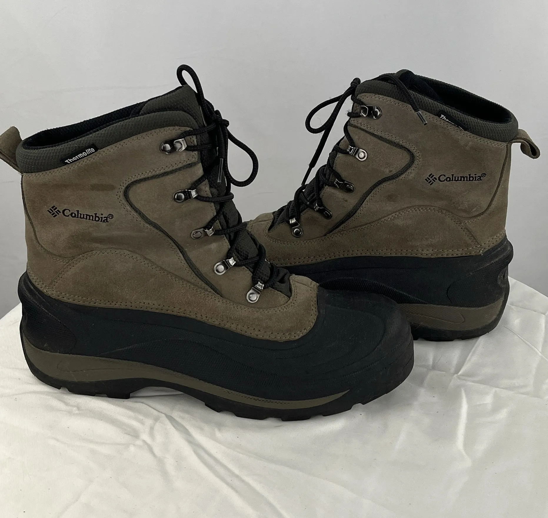 Columbia Men's Beige Black Cascadian Summit ll WR Snow Boot Boots Size 14