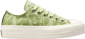 Converse Wmns Chuck Taylor All Star Lift Platform Low We Are Stronger Together Sneakers, Green