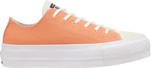 Converse Wmns Renew Cotton Chuck Taylor All Star Platform Low Fuel Orange Sneakers