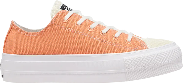 Converse Wmns Renew Cotton Chuck Taylor All Star Platform Low Fuel Orange Sneakers