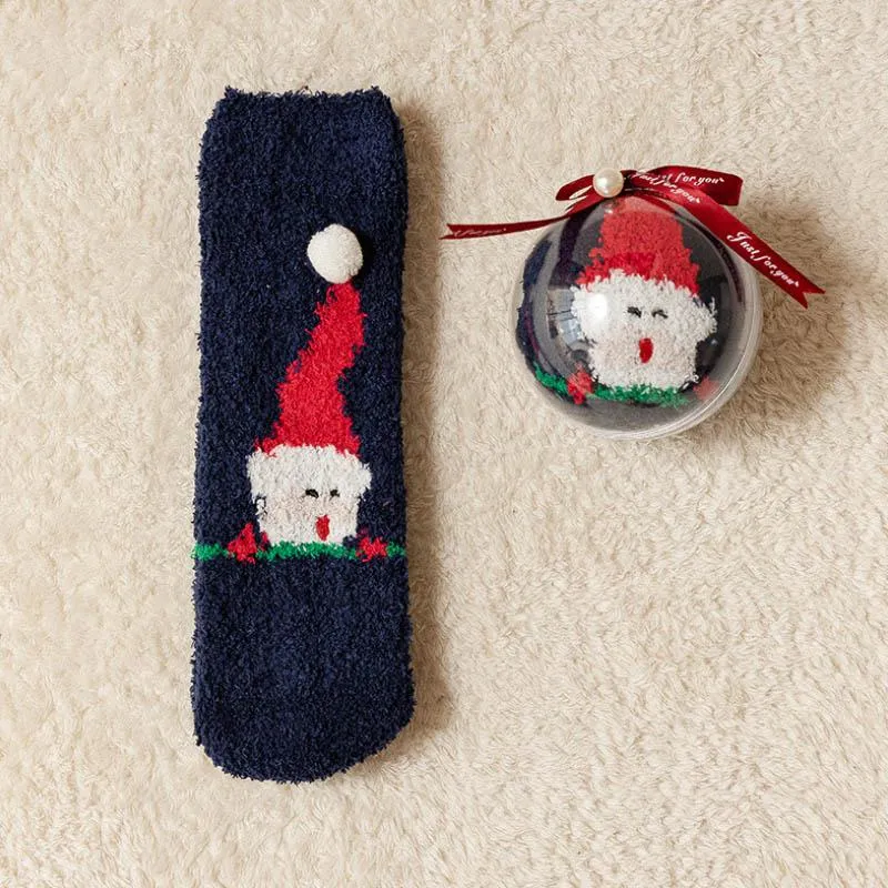 Creative Round Balls Gift Box With Christmas Socks