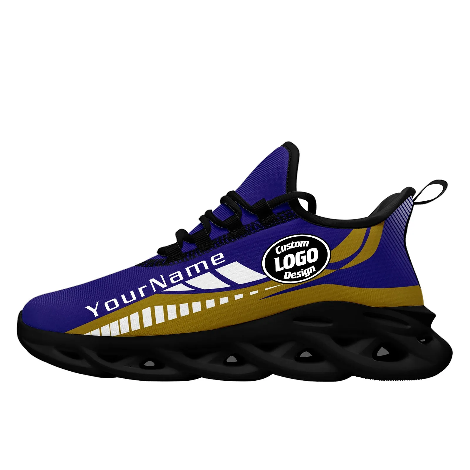 Custom Purple Yellow Baltimore Maxsoul Shoes Personalized Sneaker FN003-D020325-2