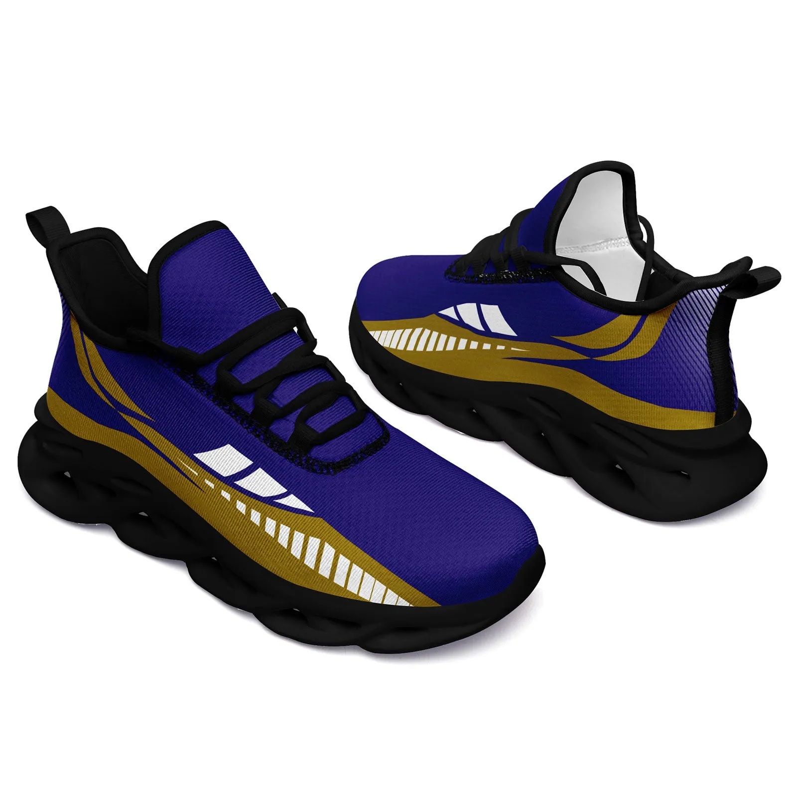 Custom Purple Yellow Baltimore Maxsoul Shoes Personalized Sneaker FN003-D020325-2