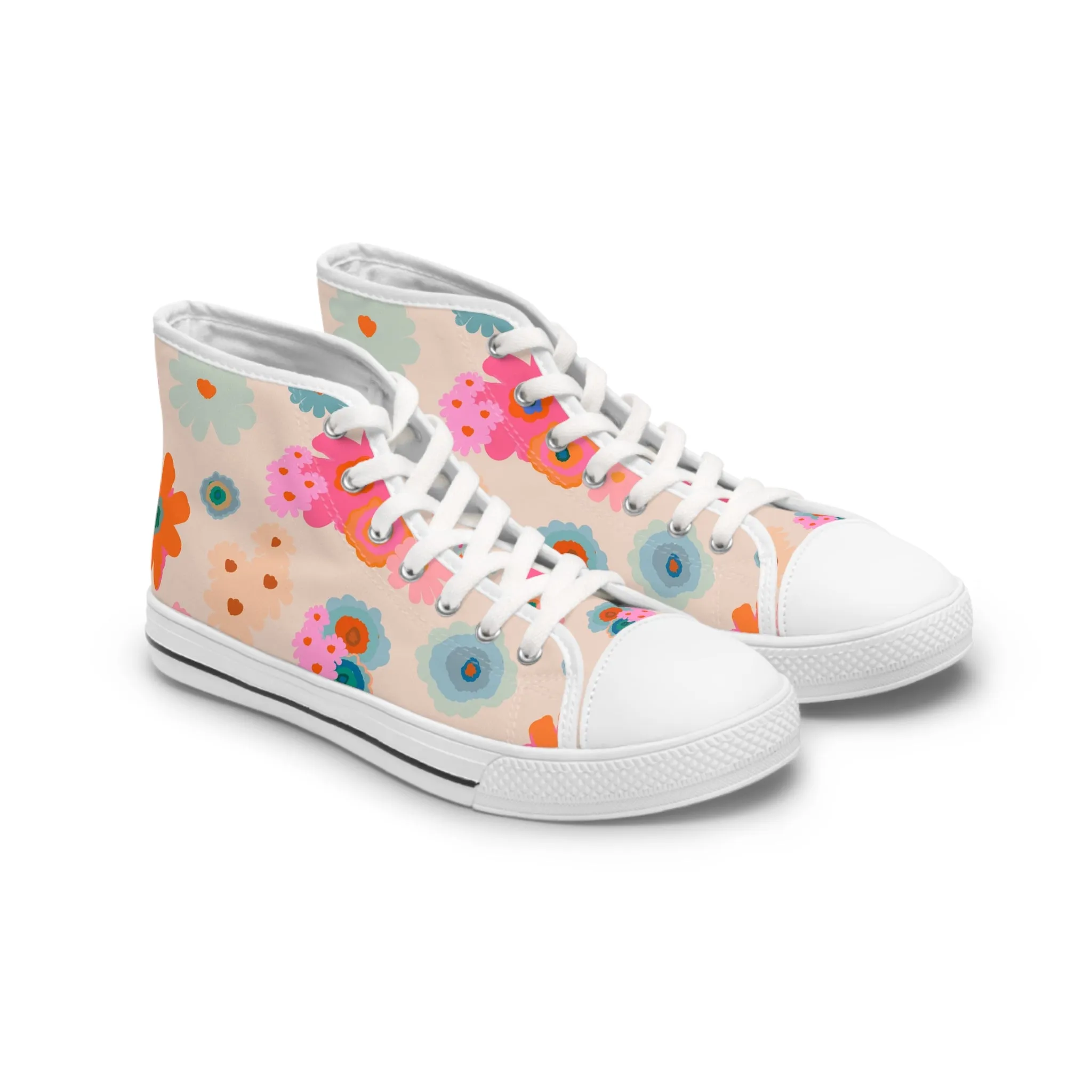 Cute Flowers Women's High Top Sneakers