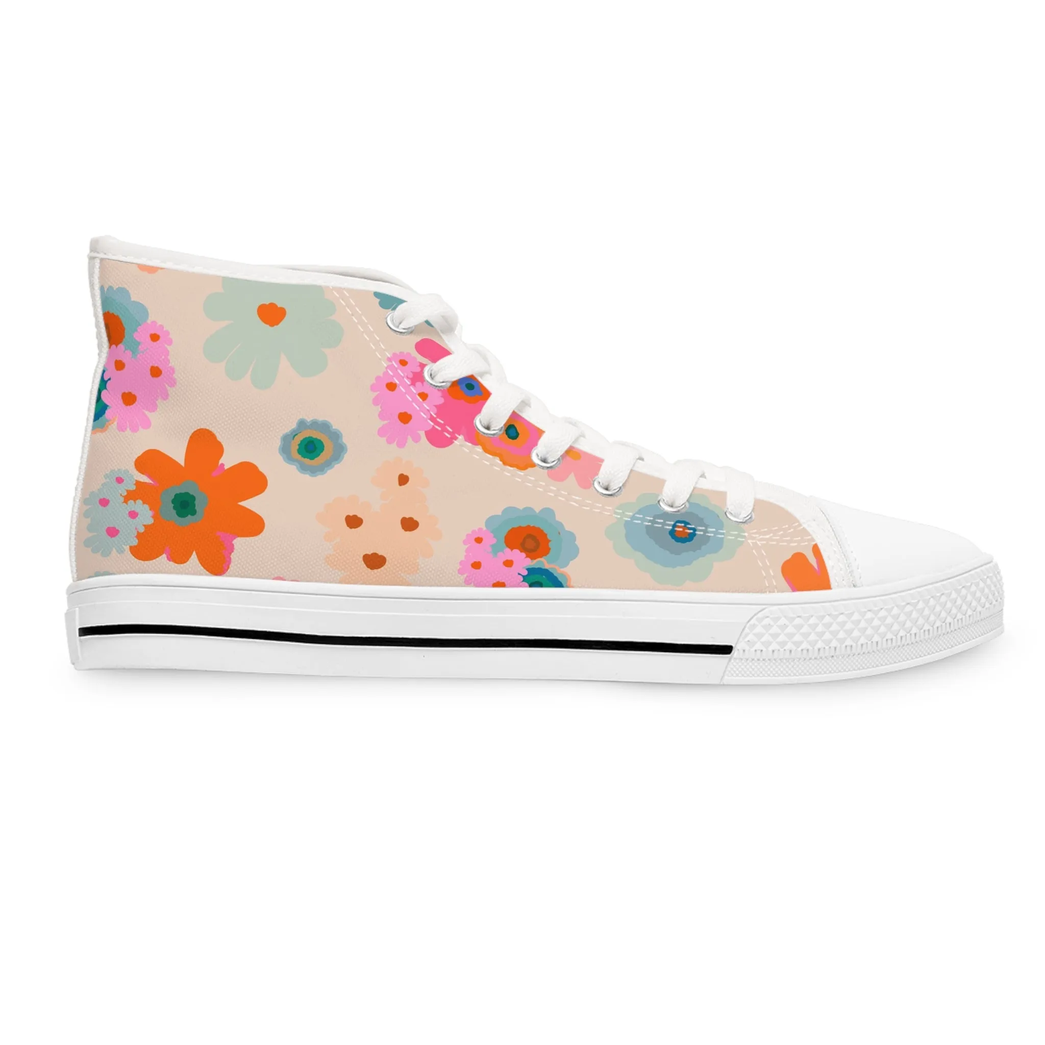 Cute Flowers Women's High Top Sneakers