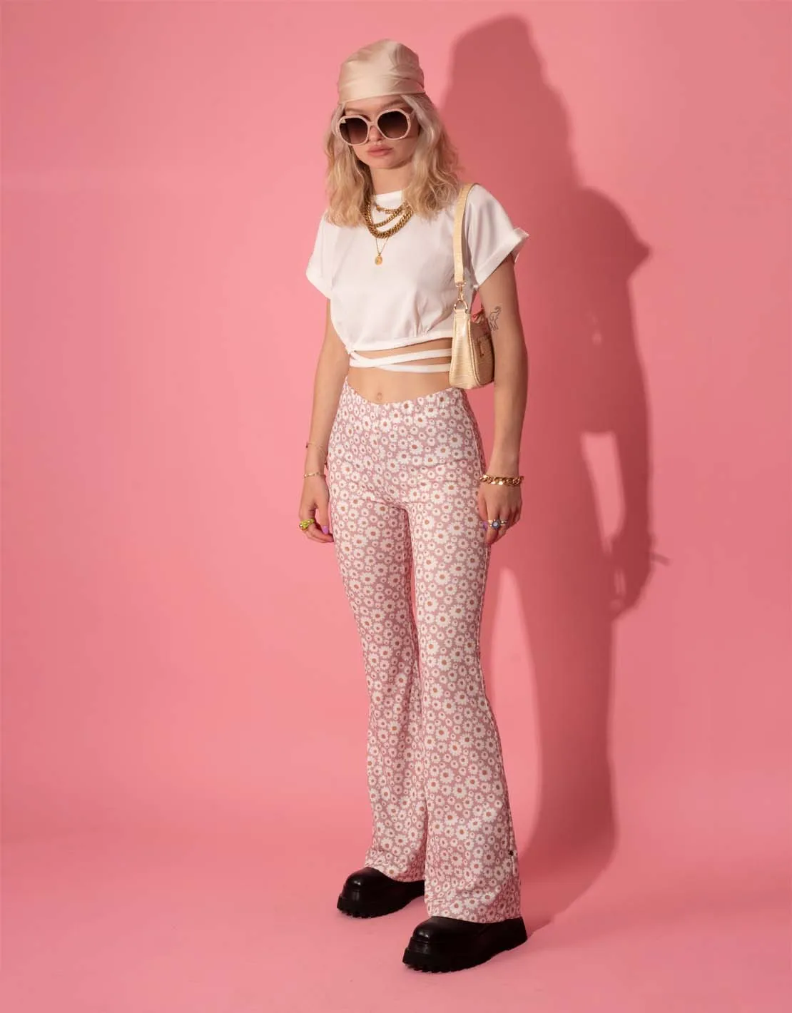 Daisy floral flare trouser