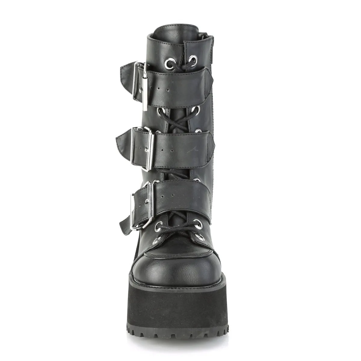 Demonia RANGER-308 | Black Vegan Leather Ankle Boots