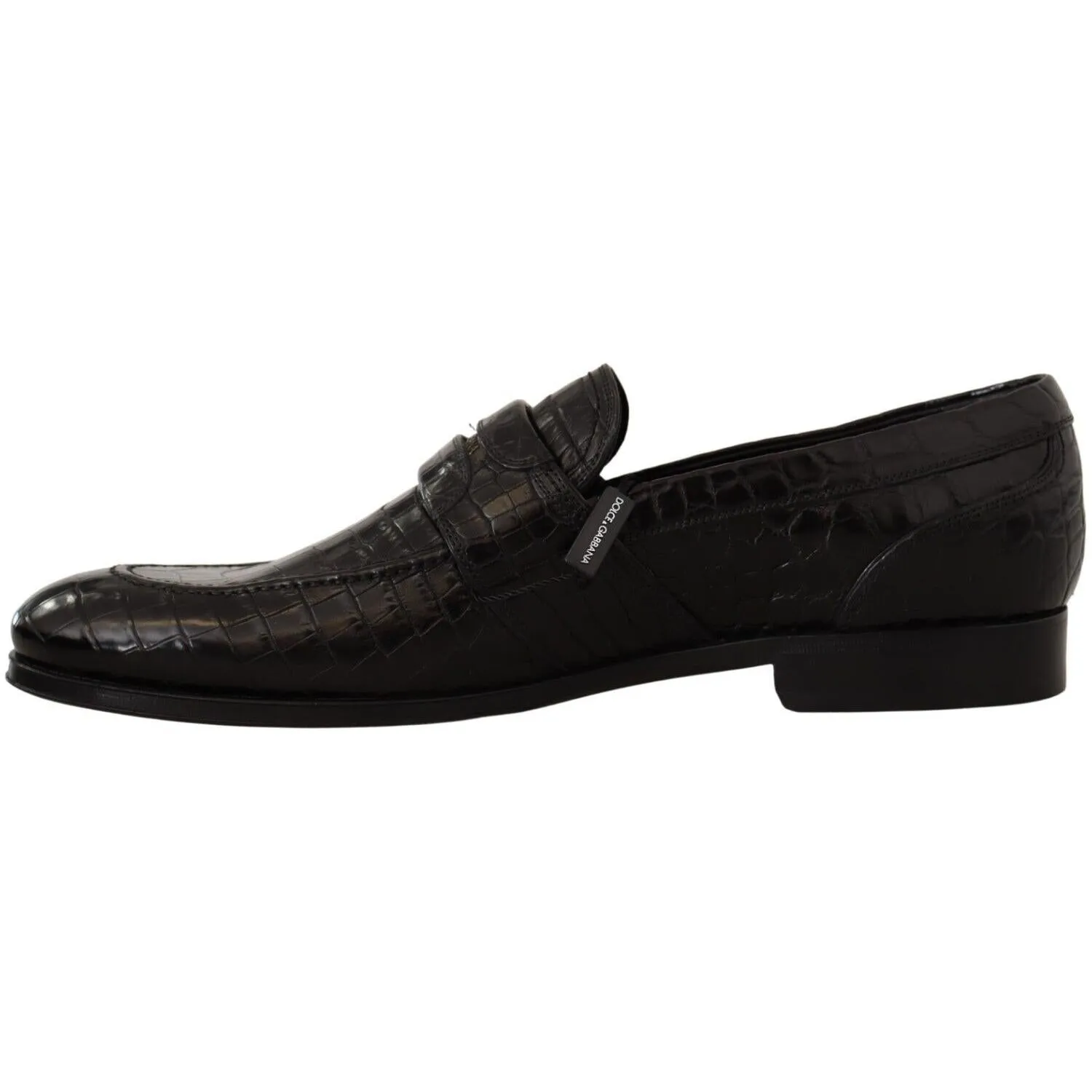 Dolce & Gabbana Elegant Crocodile Leather Moccasin Shoes