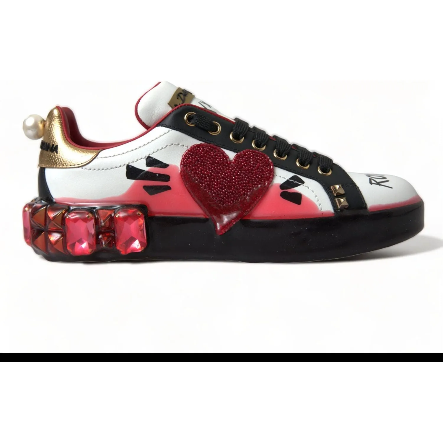 Dolce & Gabbana Elegant Portofino Crystal Sneakers