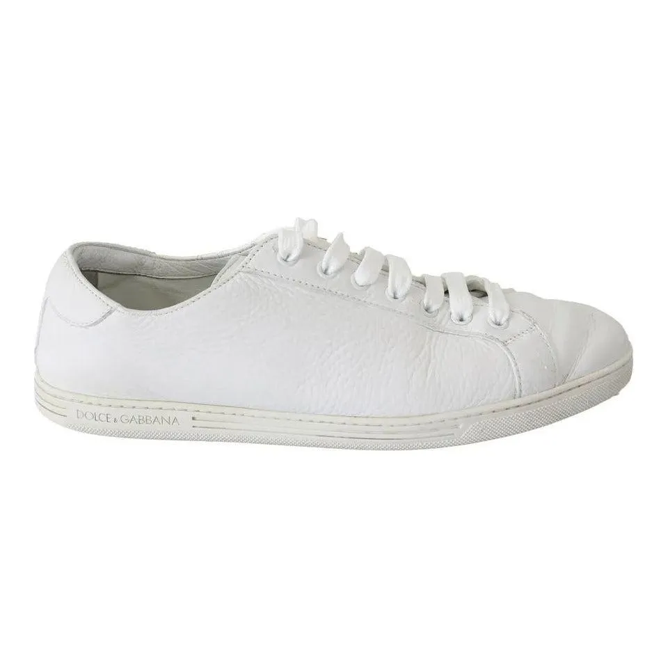 Dolce & Gabbana White Saint Tropez Lace Up Men Sneakers Men Shoes