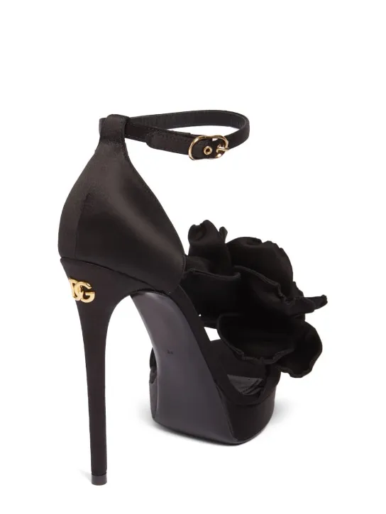 Dolce&amp;Gabbana   105mm Keira satin platform sandals 