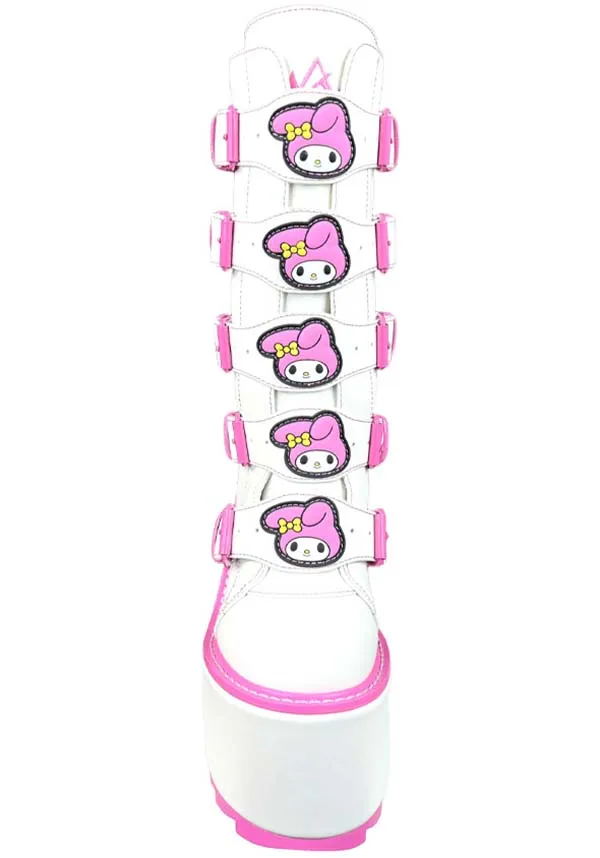 Dune My Melody [White/Pink] | PLATFORM BOOTS [PREORDER]