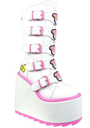 Dune My Melody [White/Pink] | PLATFORM BOOTS [PREORDER]