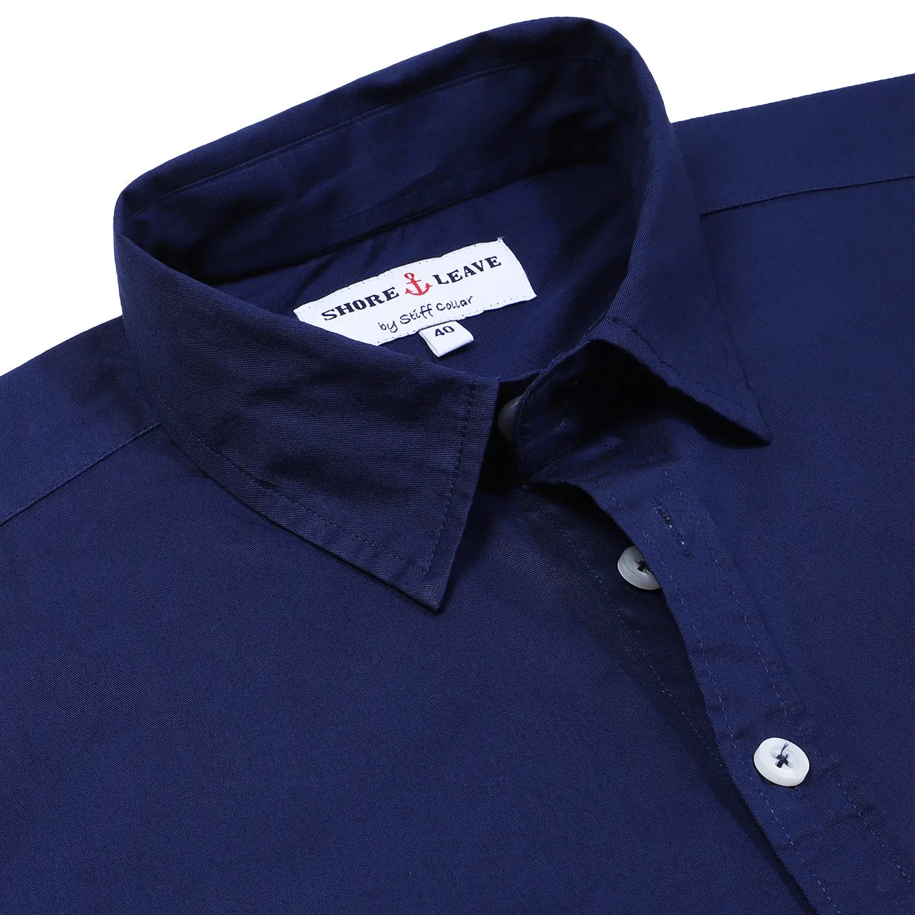 Electric Navy Twill Slim Fit Shirt