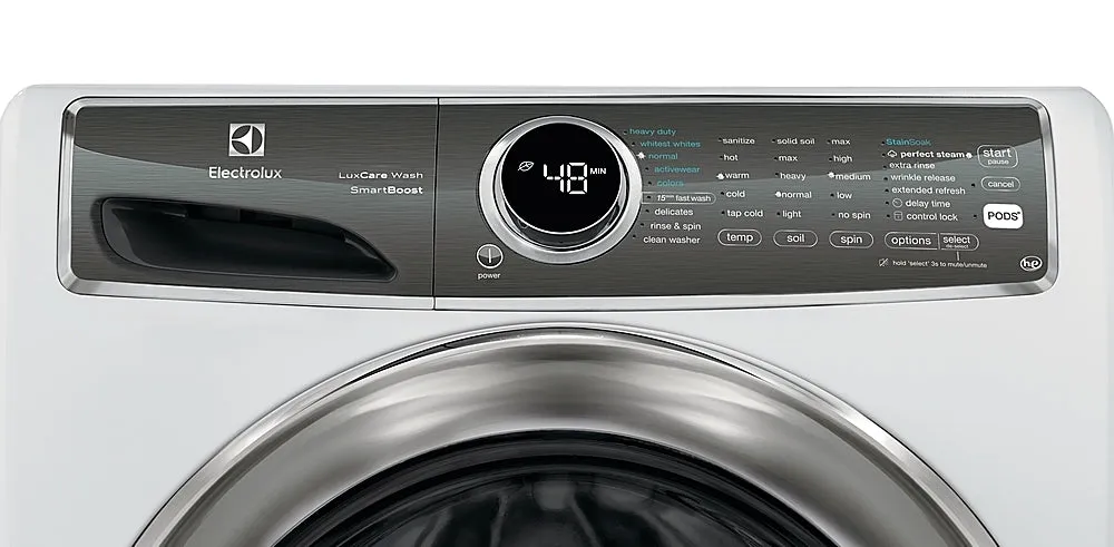 Electrolux - 4.4 Cu. Ft. Stackable Front Load Washer with Steam and SmartBoost® Technology - White