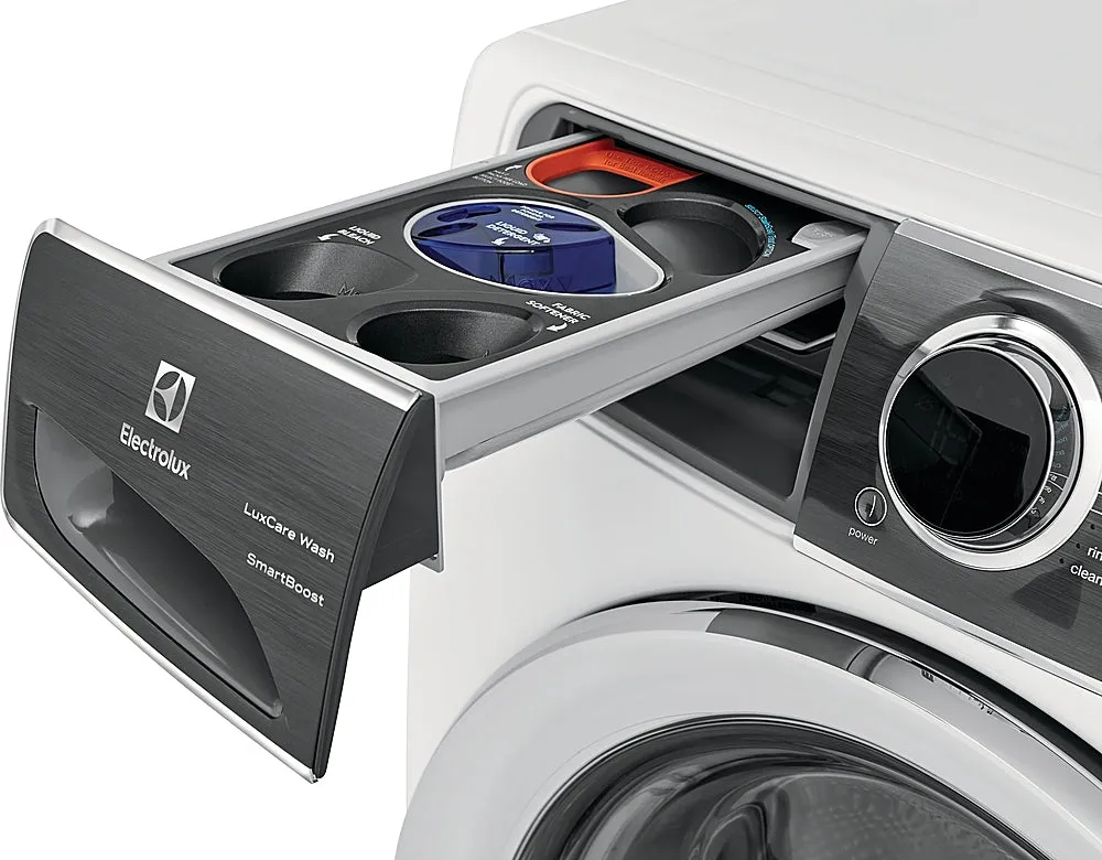 Electrolux - 4.4 Cu. Ft. Stackable Front Load Washer with Steam and SmartBoost® Technology - White