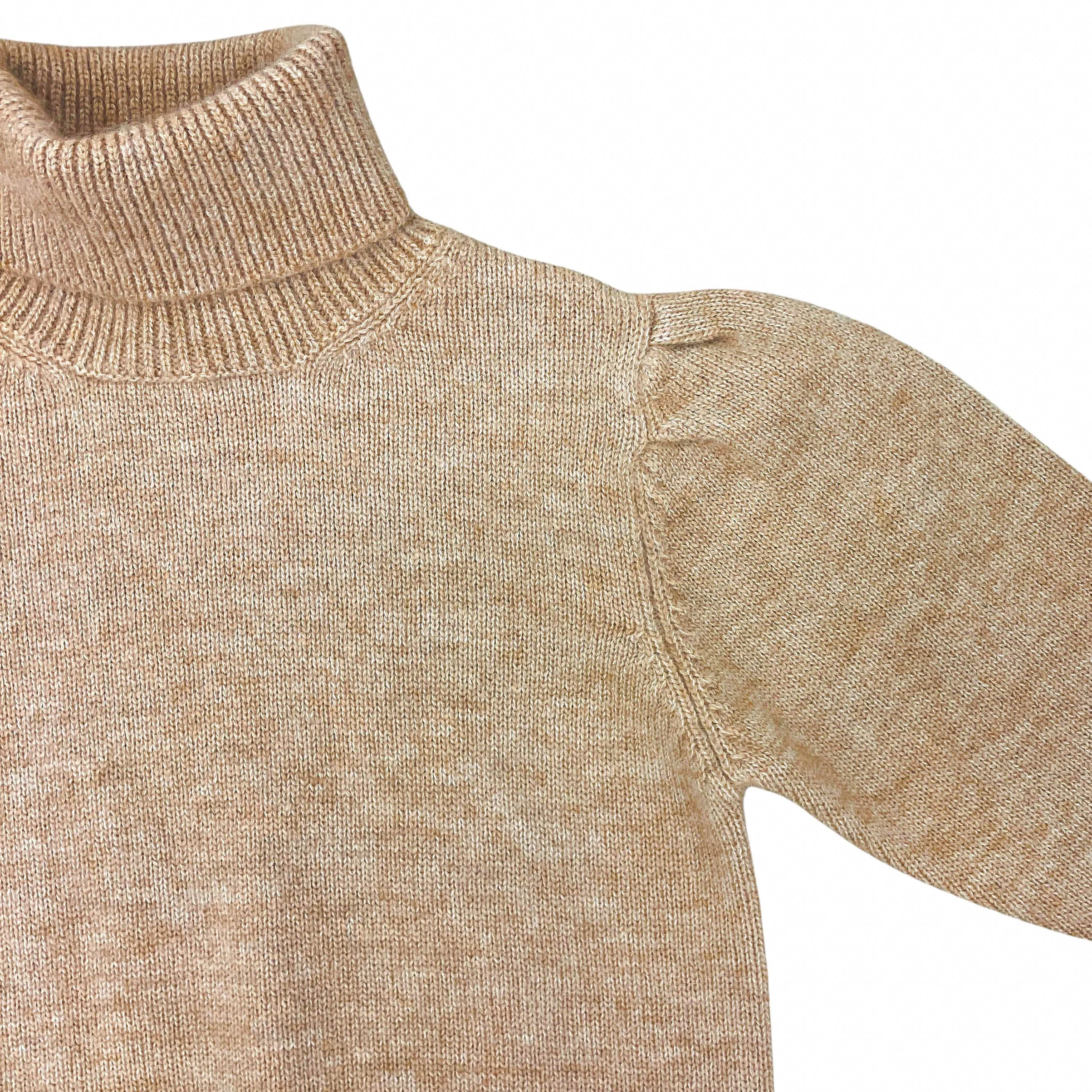 Eleventy Kids Turtleneck in Camel