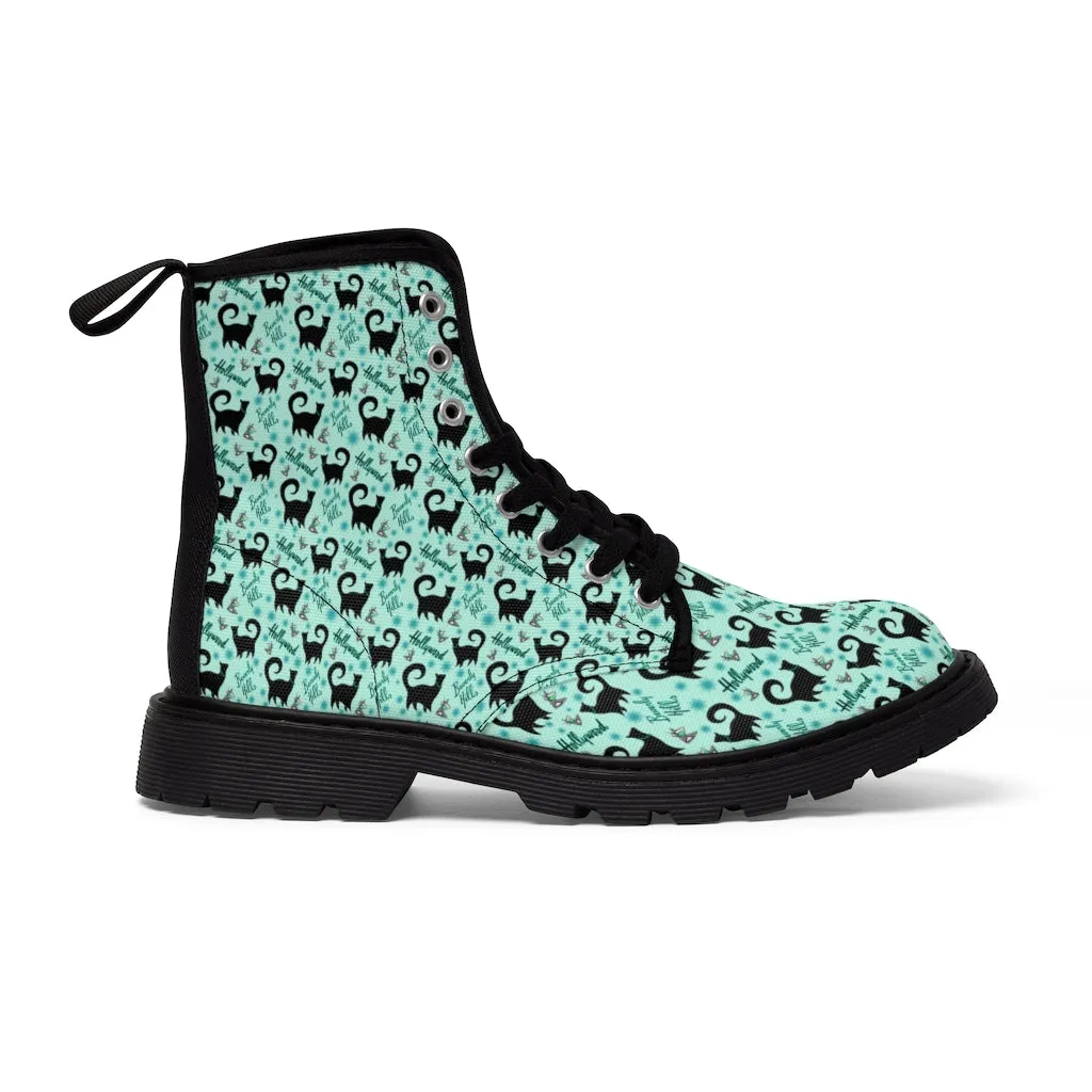 Fabulous Cats Women's Canvas Boots