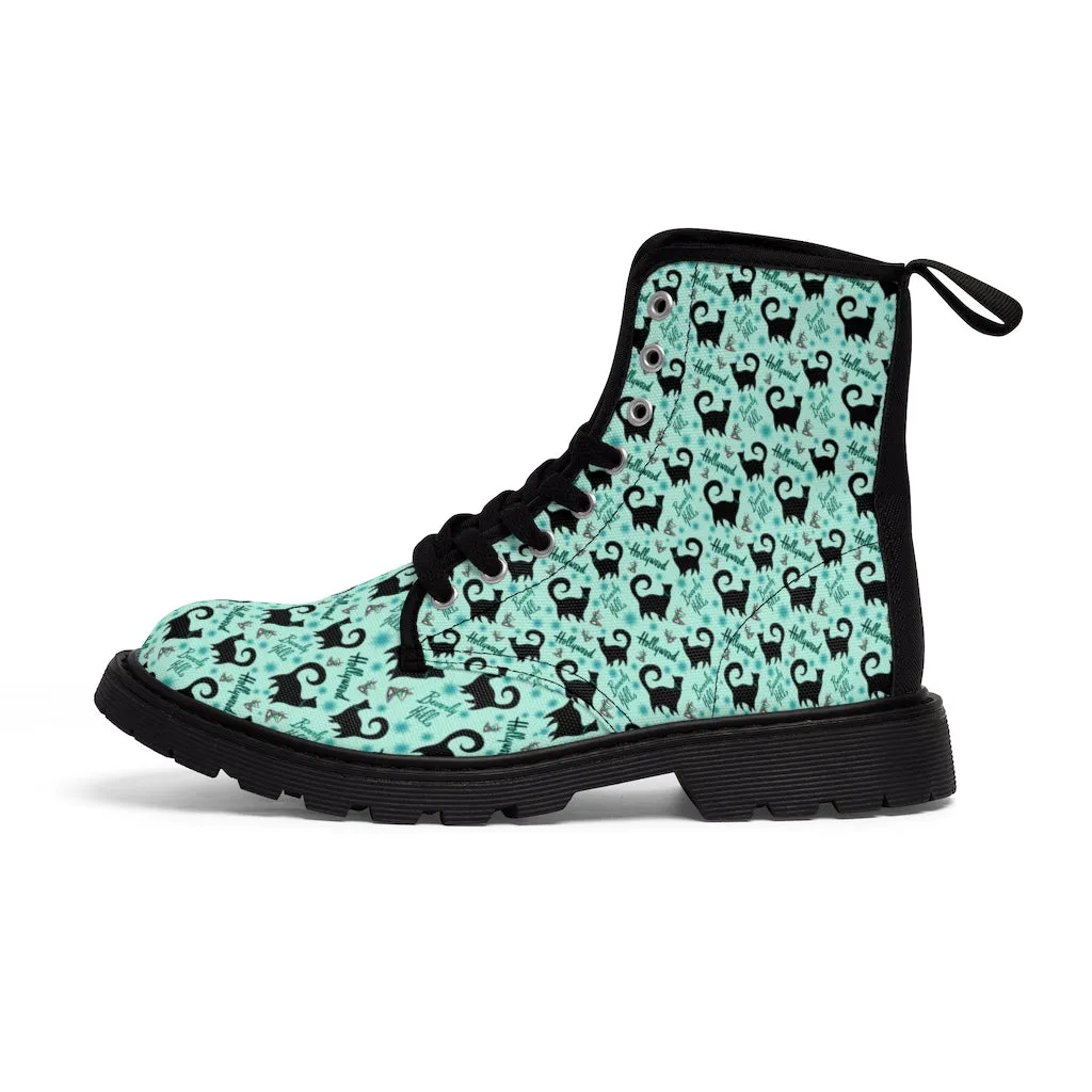 Fabulous Cats Women's Canvas Boots